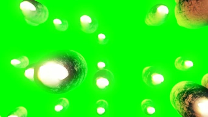 绿色屏幕上子弹的高质量动画