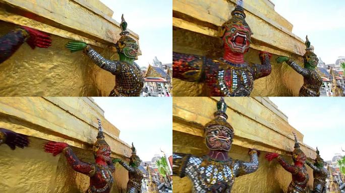 泰国曼谷大皇宫罗刹雕塑
