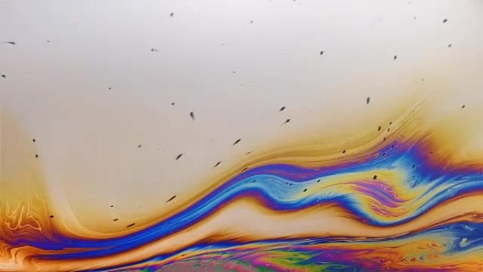 液体4k视频表面的真实视频彩虹运动抽象图案