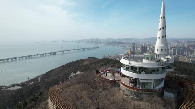 大连莲花山观景台航拍外景