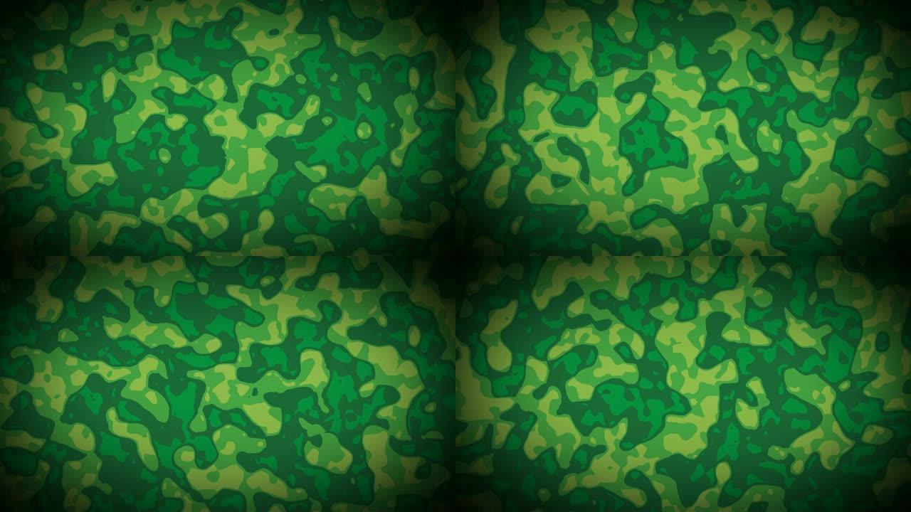 伪装军队背景循环抽象绿色