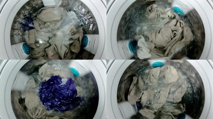 洗衣机洗涤衣物，例如彩色，延时