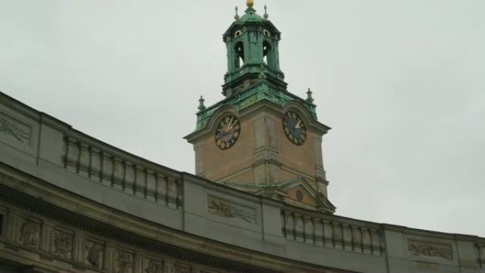 瑞典斯德哥尔摩建筑的钟楼