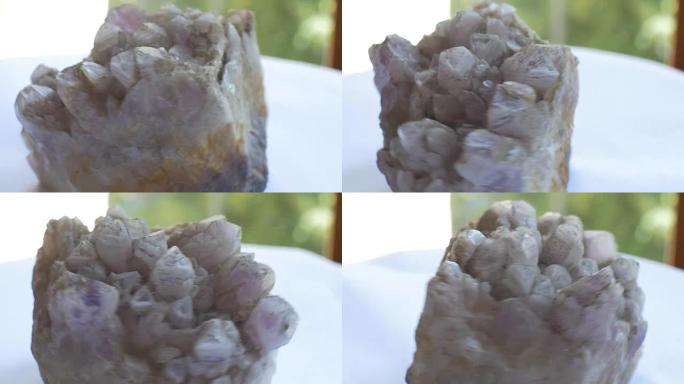紫水晶石英矿物样品