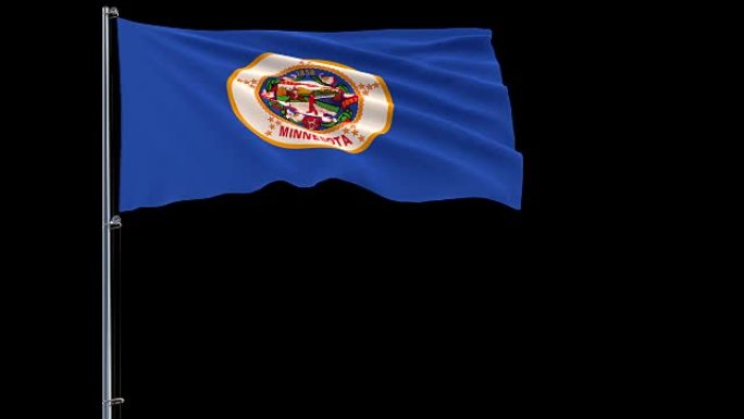 美国明尼苏达国旗，4k前置4444片段