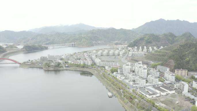 杭州淳安县千岛湖威坪镇航拍合集log视频