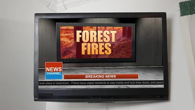 新闻广播标题系列-森林火灾图形ALT