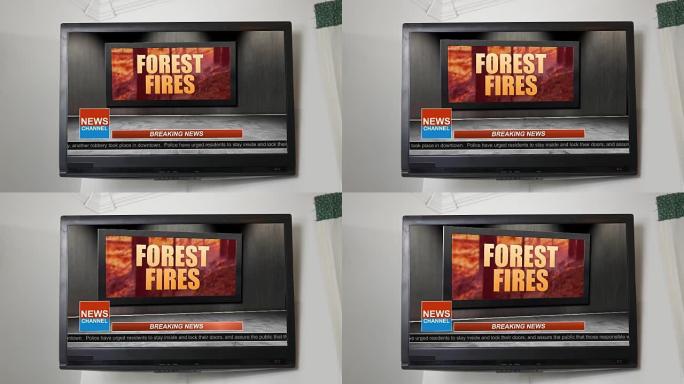 新闻广播标题系列-森林火灾图形ALT