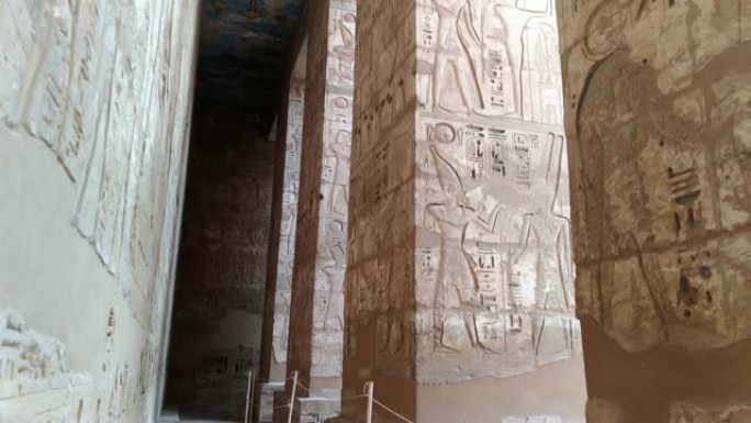 美丽的麦地那-哈布古庙。埃及，卢克索。