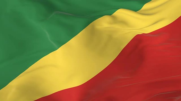 挥舞着环形旗帜作为背景刚果共和国