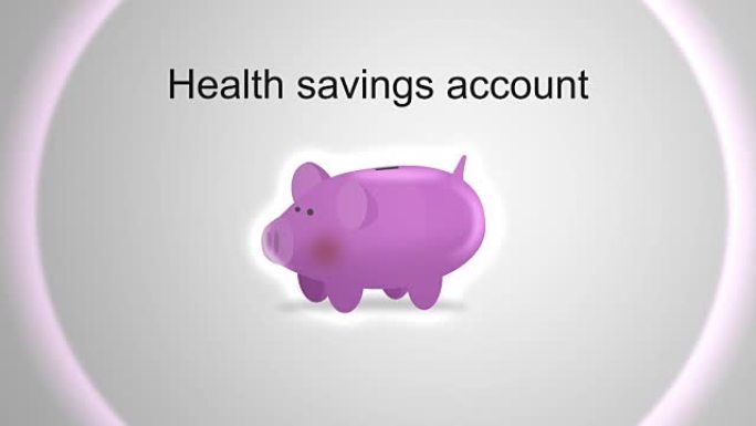 存钱罐金融概念相机平移-健康储蓄账户排版
