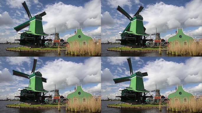 荷兰赞斯山的风车