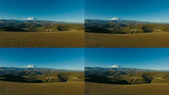 高加索山脉的空中景观