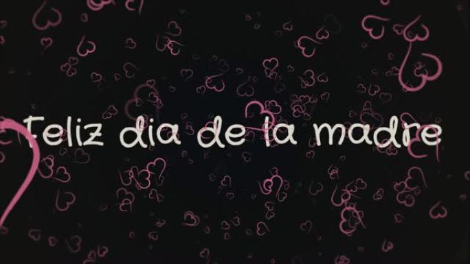 动画Feliz dia de la madre，西班牙语母亲节快乐，贺卡
