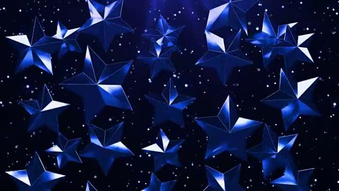 蓝色星星背景循环