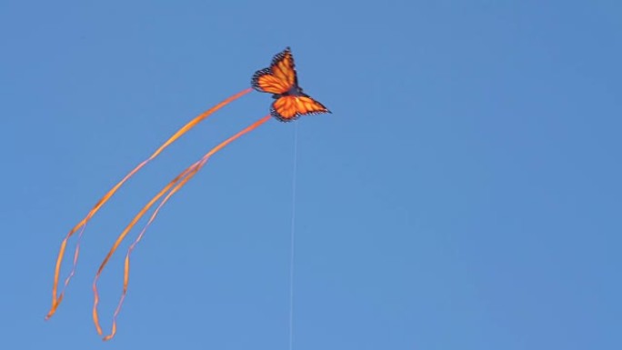 彩色风筝在蓝天和阳光的照耀下飞翔