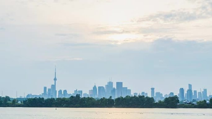 多伦多市日落时间流逝