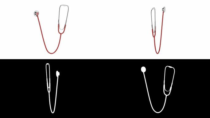 红色听诊器
