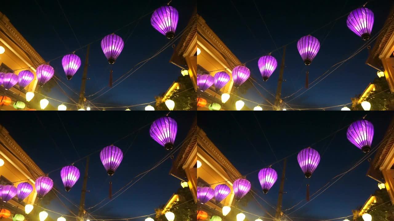越南会安老城区的彩色灯笼