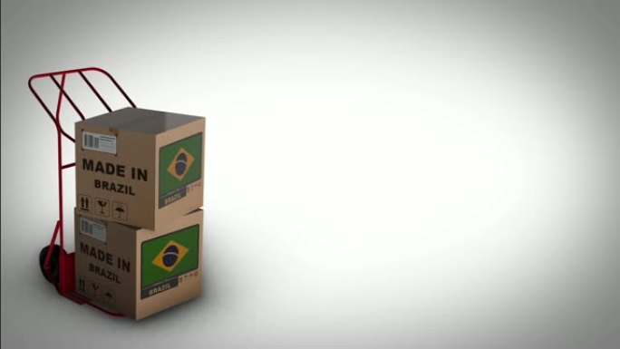 巴西制造带盒子旋转SX的红色手推车