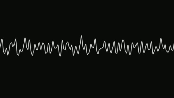视频合成-动态波形。抽象的音乐模式。示波器信号回路背景。