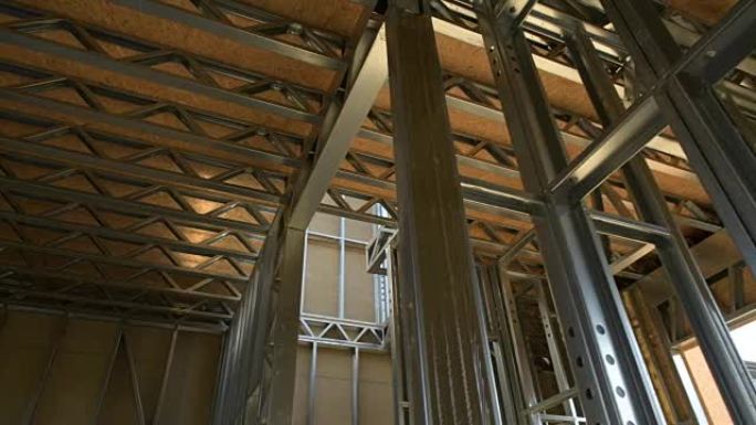 房屋骨架钢结构施工技术。建筑业。