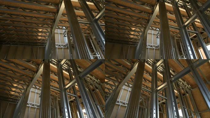 房屋骨架钢结构施工技术。建筑业。