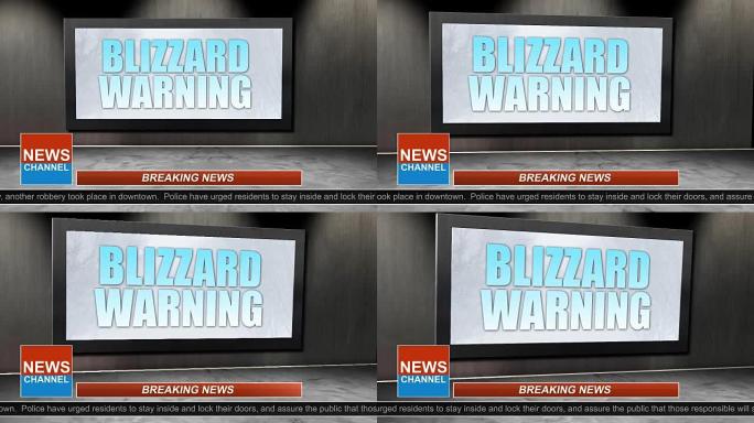 新闻广播标题系列-暴风雪警告图