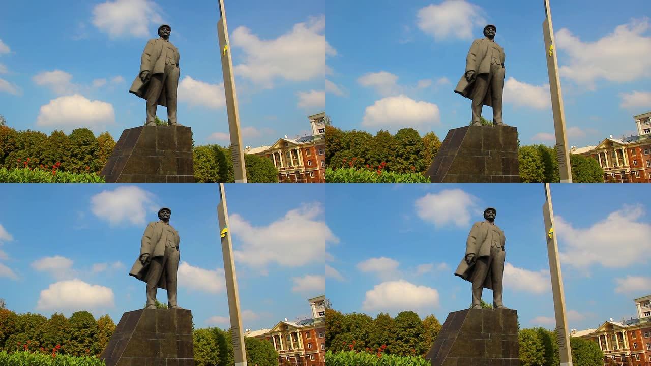 列宁广场雕像顿涅茨克乌克兰