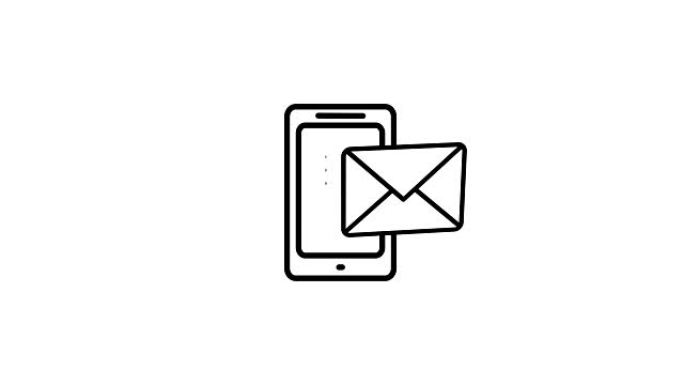 手机邮件消息概念2d动画