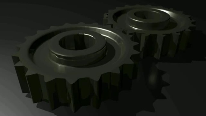 配合齿轮旋转-3D渲染视频
