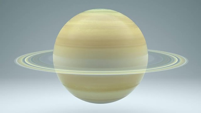 土星旋转无缝循环隔离4K，带亮度哑光