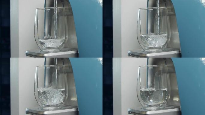 关闭滤水机中水杯填充的慢动作