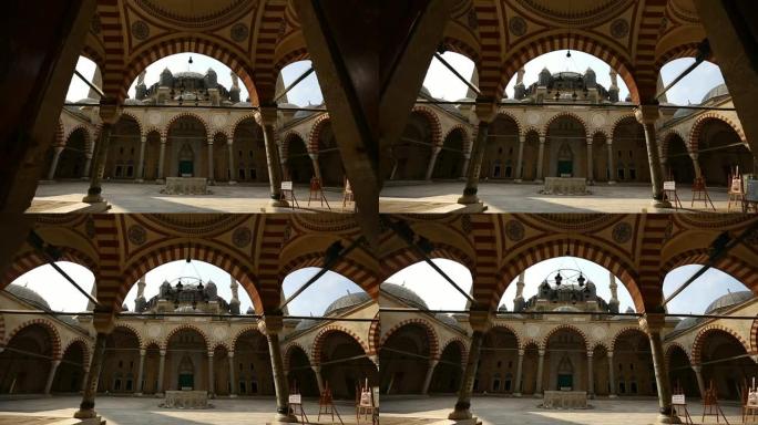 埃迪尔内·奥斯曼宏伟的塞利米耶清真寺和改版延时