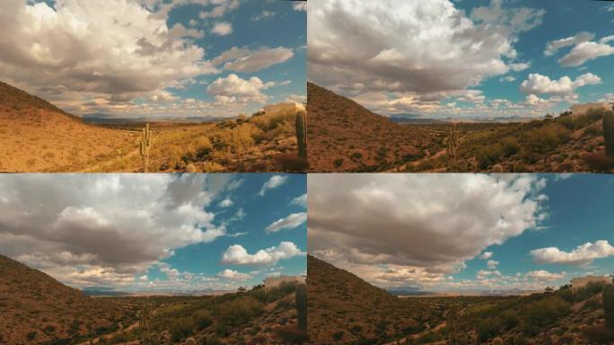 美国亚利桑那州沙漠延时喷泉山4K