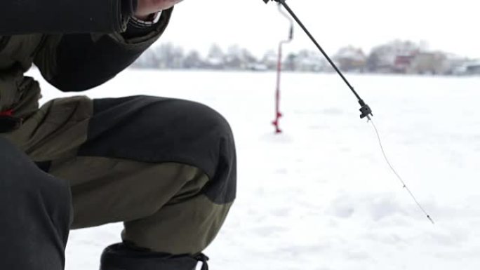 冬季天气钓鱼