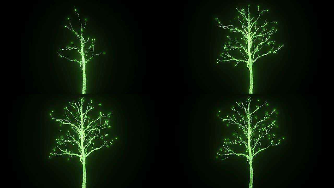 一种生长着放电树的新生命。4k超高清
