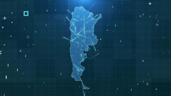 阿根廷地图连接全细节背景4K