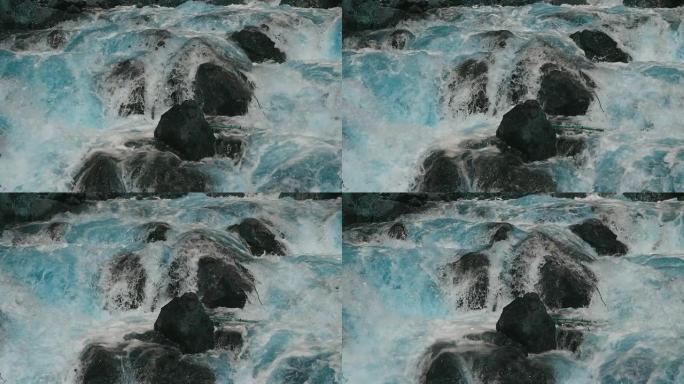 慢动作汹涌河流流动无缝环路