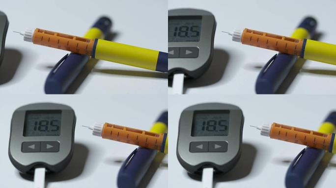 糖尿病检测设备和胰岛素治疗。高血糖水平