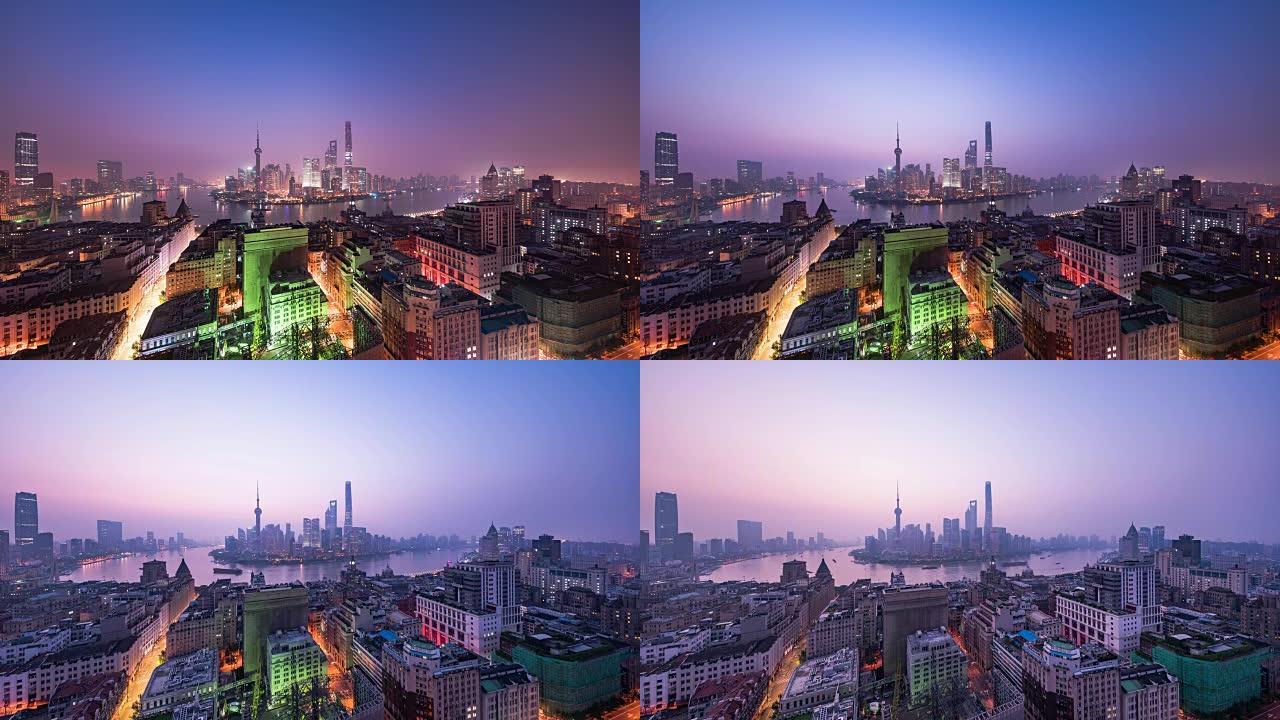 上海的现代城市景观和天际线