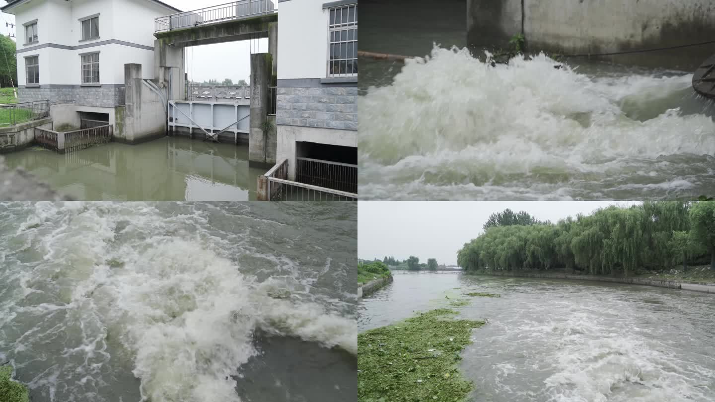 排涝站 南方雨天排涝泄洪