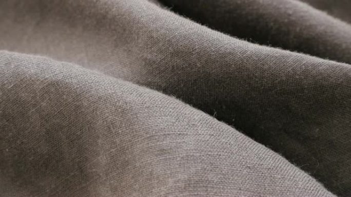 亚麻植物亚麻织物，用于衣服特写细节4K 2160p 30fps超高清倾斜镜头-亚麻材料的高质量纹理缓