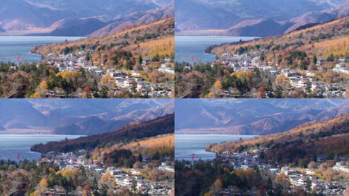 日本Akechidaira高原观测区中禅寺湖及村日光