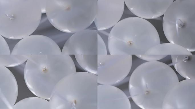 白色气球移动，蚂蚁视线拍摄