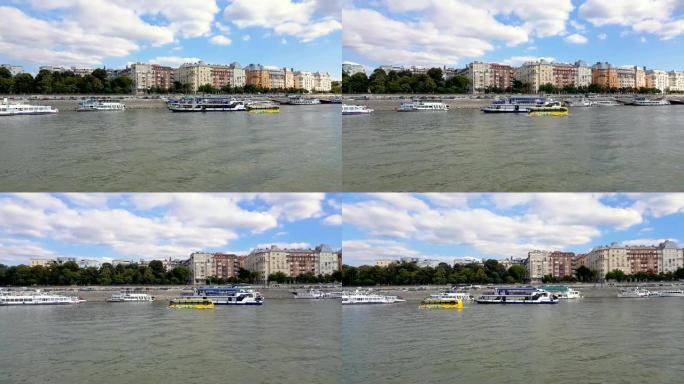 布达佩斯的河骑两栖巴士。