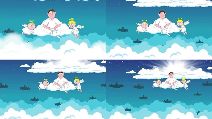 天国与亡灵天使，卡通动画