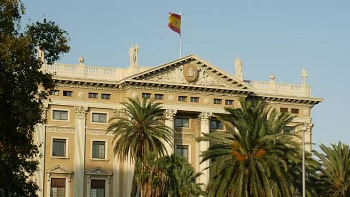 西班牙巴塞罗那-2018年9月25日: 在巴塞罗那建立军政府