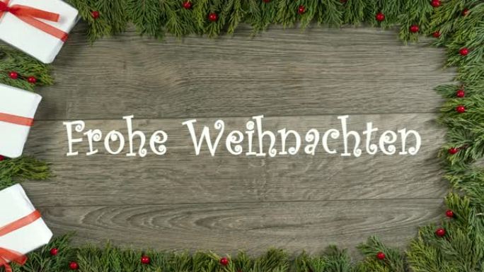 圣诞快乐定格运动4k视频动画 (德语标题)