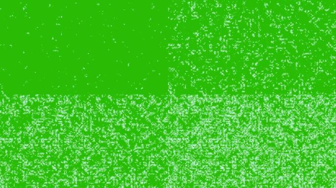 屏幕冻结动画孤立在绿色色度关键背景